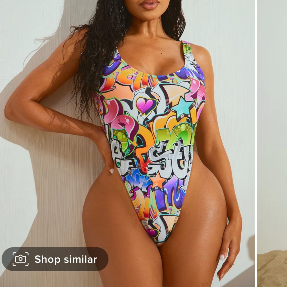 Multi Color 1 Piece Swimsuit